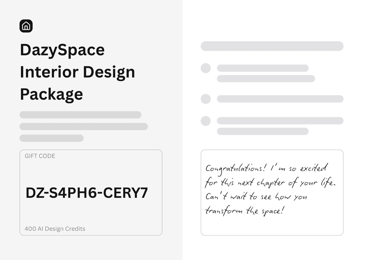 Printable closing card for DazySpace gift package
